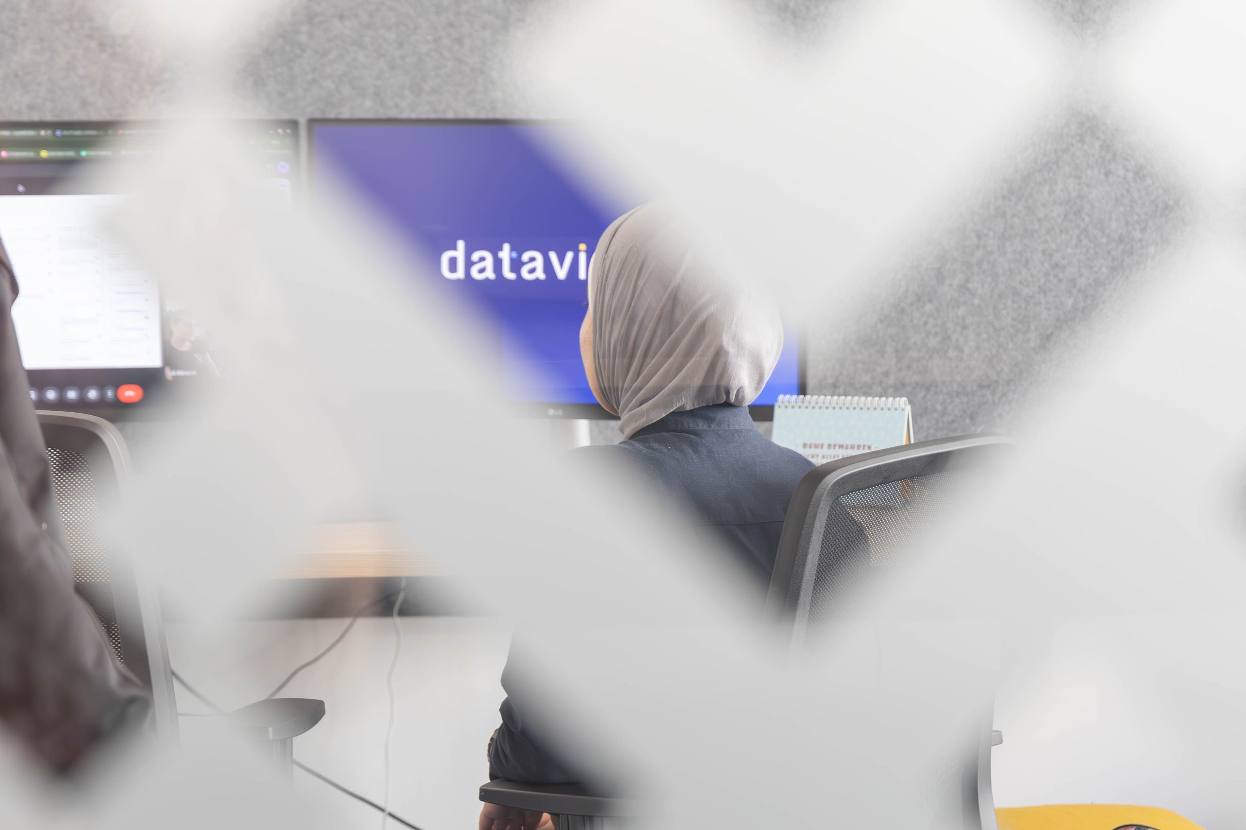 About us Image Datavisyn person working on pc software development